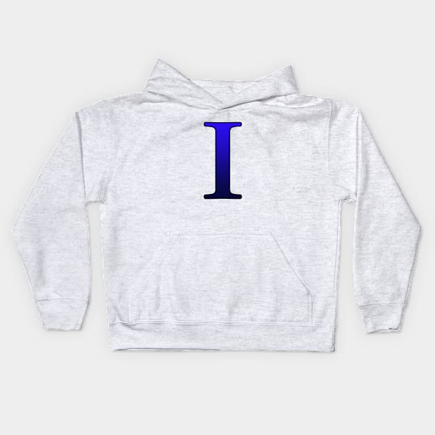 Blue Roman Numeral 1 I Kids Hoodie by Numerica